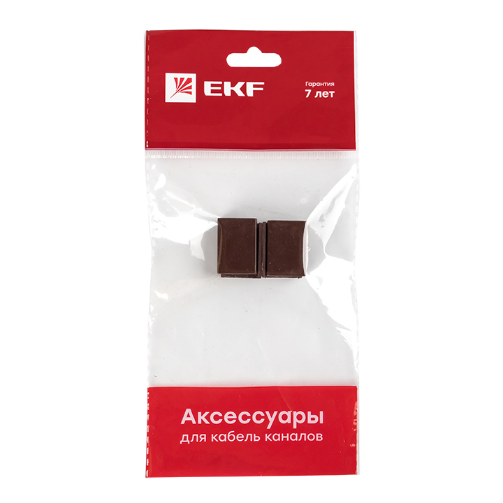 Соединитель (15х10) (4 шт) Plast EKF PROxima  под темное дерево