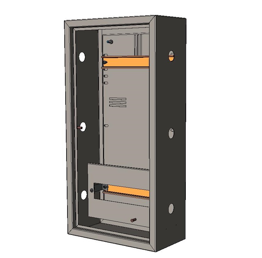 ЯУР с монтажной панелью и двумя DIN-рейками (600х300х150) EKF Basic