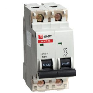Автоматический выключатель ВА 47-63, 2P 1,6А (C) 4,5kA EKF
