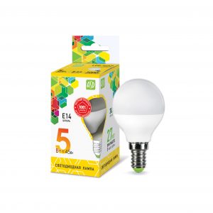 Лампа светодиодная LED-ШАР-std 5Вт 230В Е14 3000К 450Лм ASD