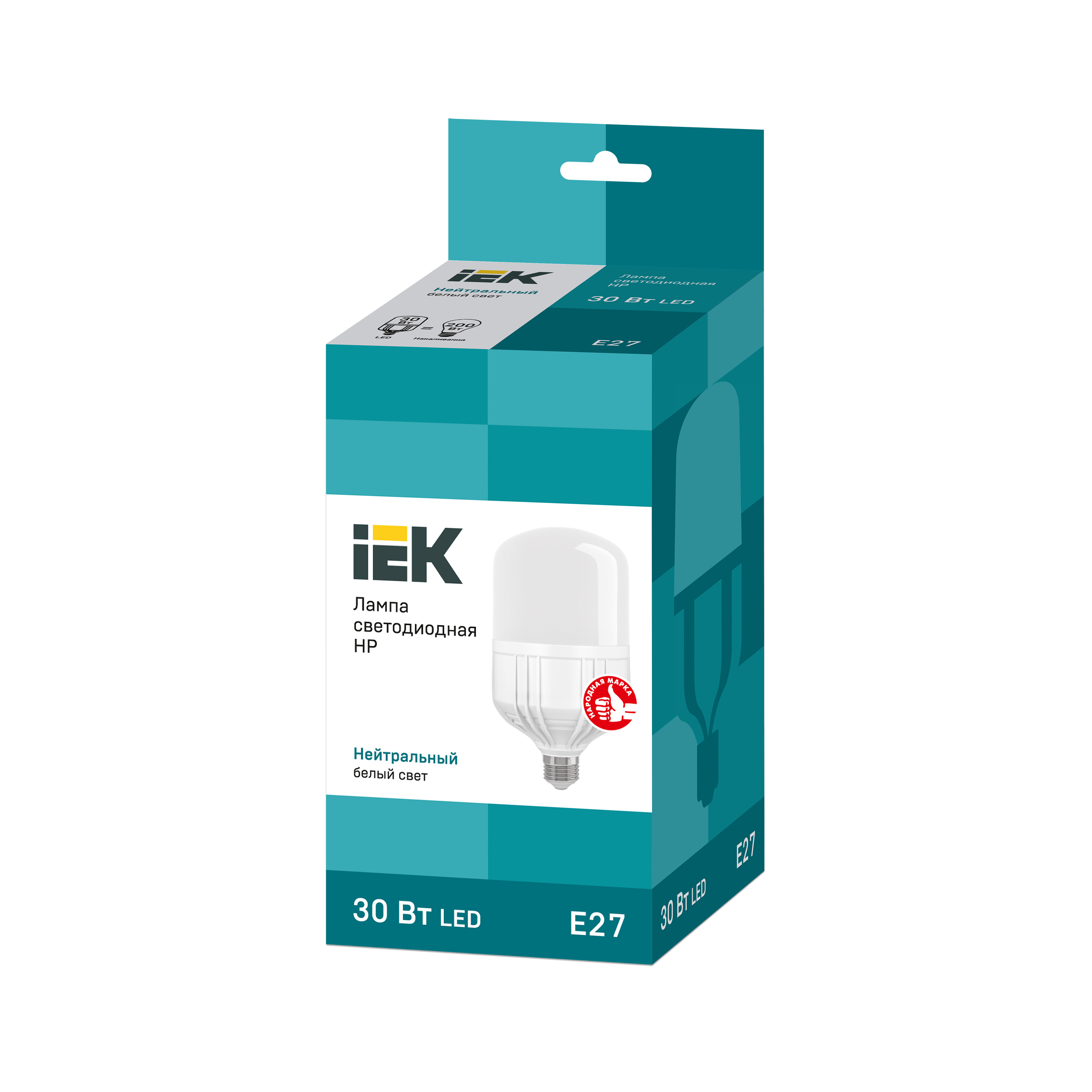 Лампа светодиодная HP 30Вт 230В 4000К E27 IEK