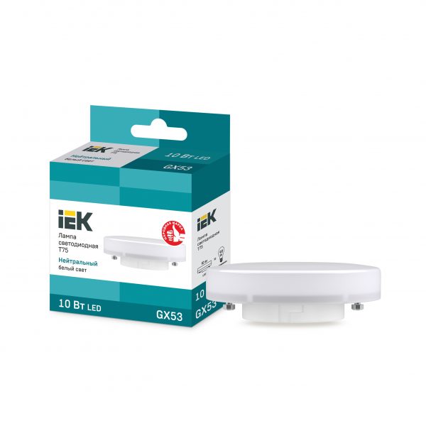 Лампа светодиодная T75 таблетка 10Вт 230В 4000К GX53 IEK