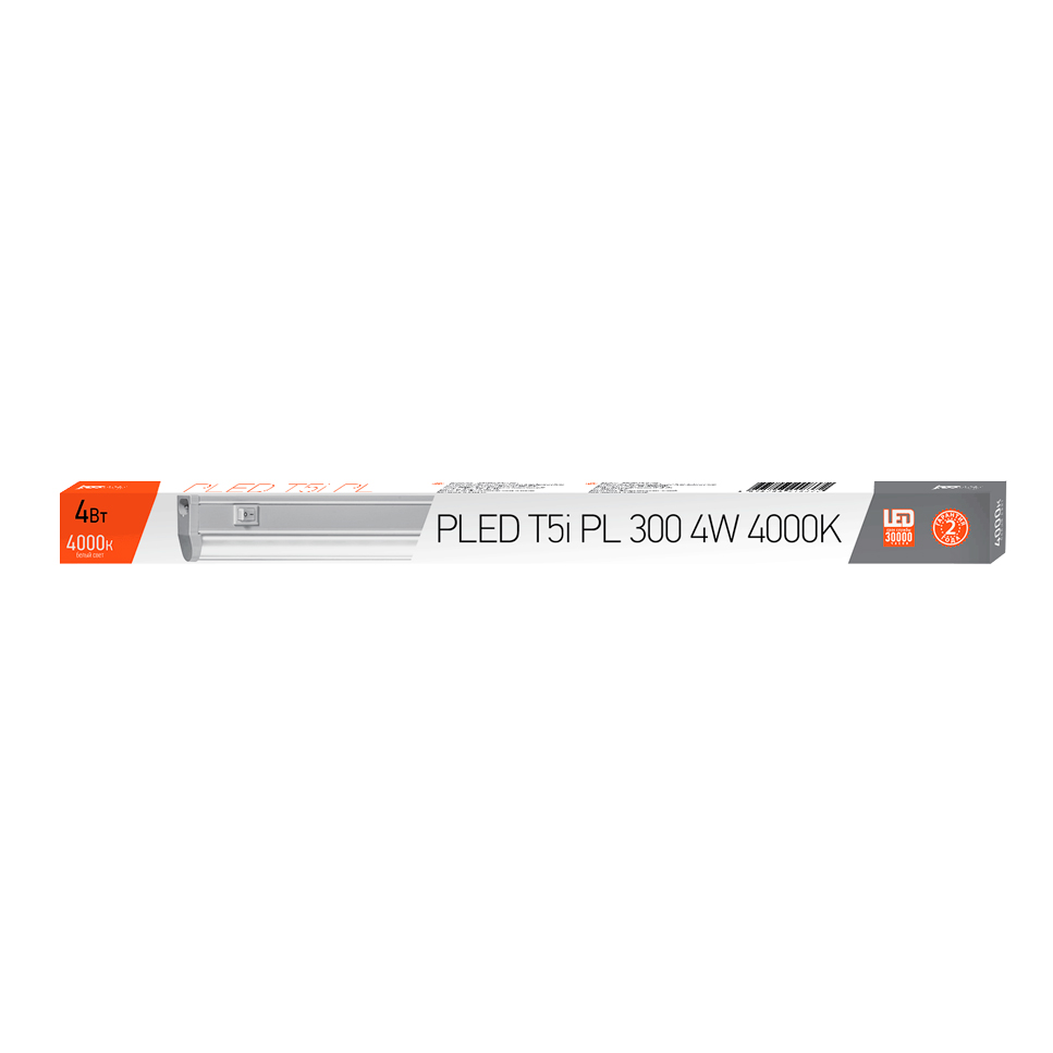 Светильник светодиодный линейный PLED-T5i PL PLED-T5iPL3004W FR4000K IP40
