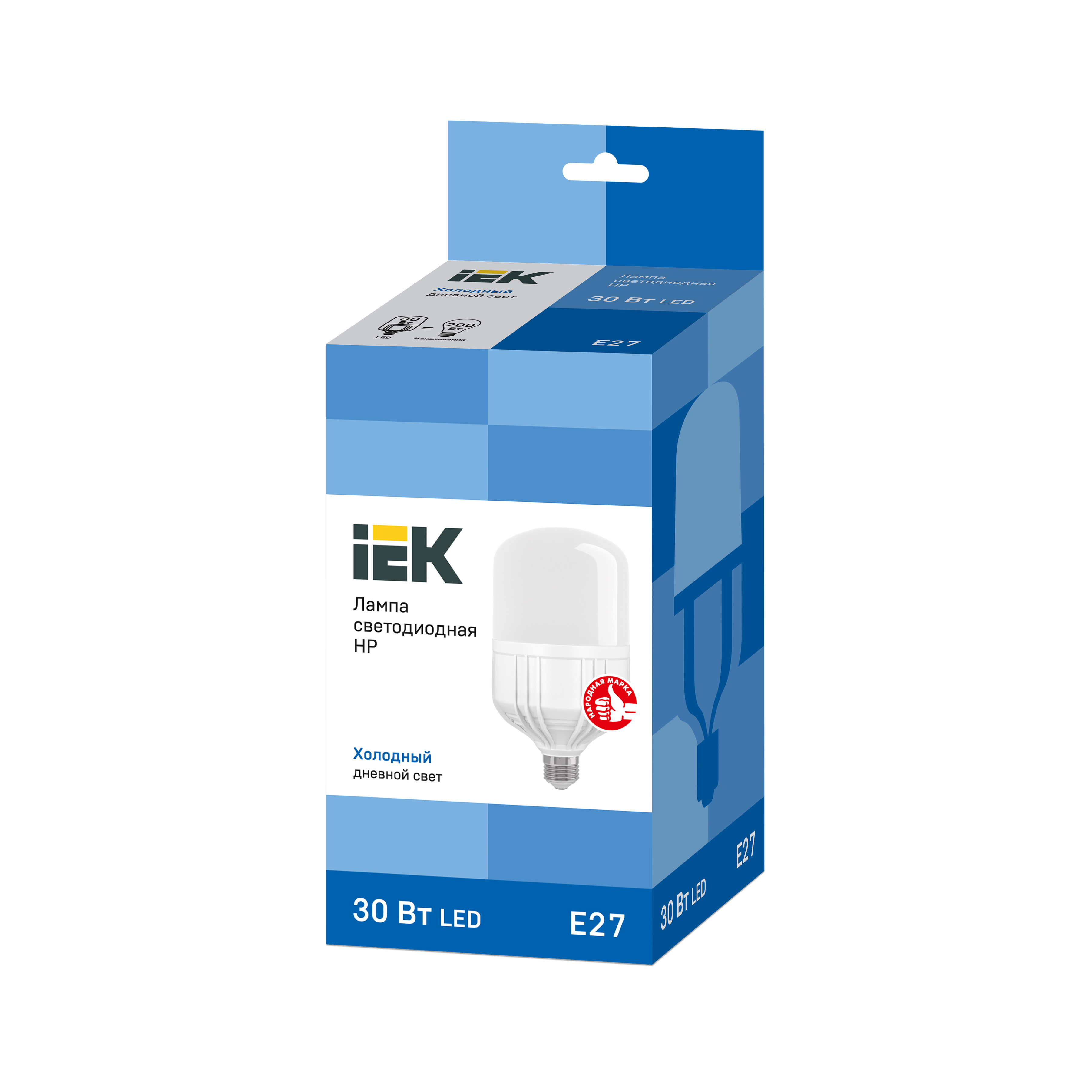 Лампа светодиодная HP 30Вт 230В 6500К E27 IEK