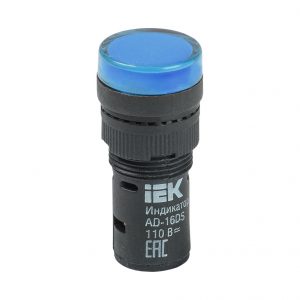 Лампа AD16DS(LED)матрица d=16мм синий 36В AC/DC IEK