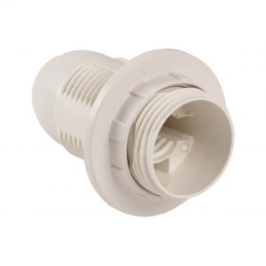 Патрон с кольцом Ппл14-02-К12 пластик Е14 белый (индивидуальный пакет) IEK