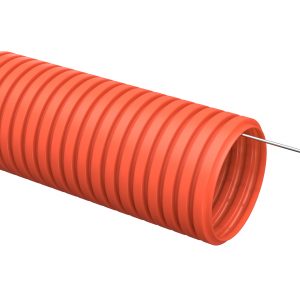 Труба гофрированная ПНД d=50мм с зондом оранжевая (15м) IEK