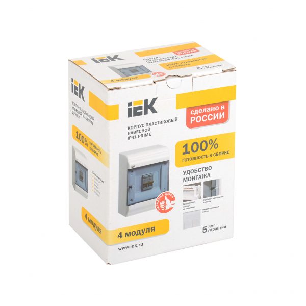 Бокс ЩРН-П-4 модуля навесной пластик IP41 PRIME IEK