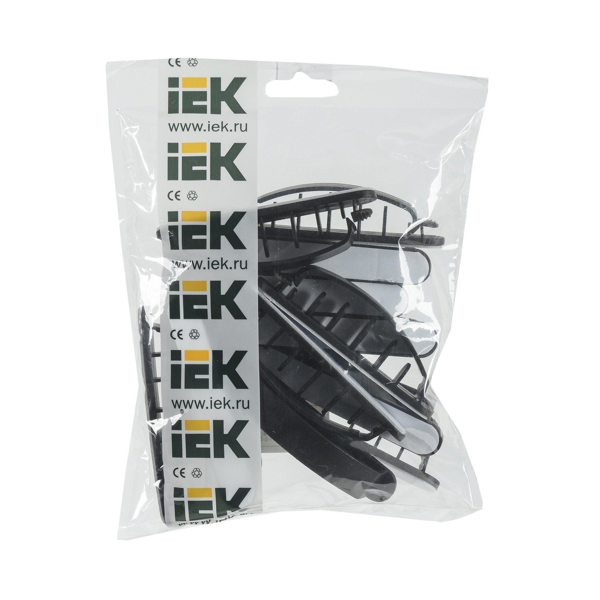 Клипса самоклеящаяся КС-5 черная (12шт) IEK