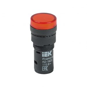 Лампа AD16DS(LED)матрица d=16мм красный 36В AC/DC IEK