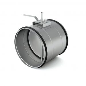 Дроссель-клапан для воздуховода c резиновым уплотнителем d= 125 мм