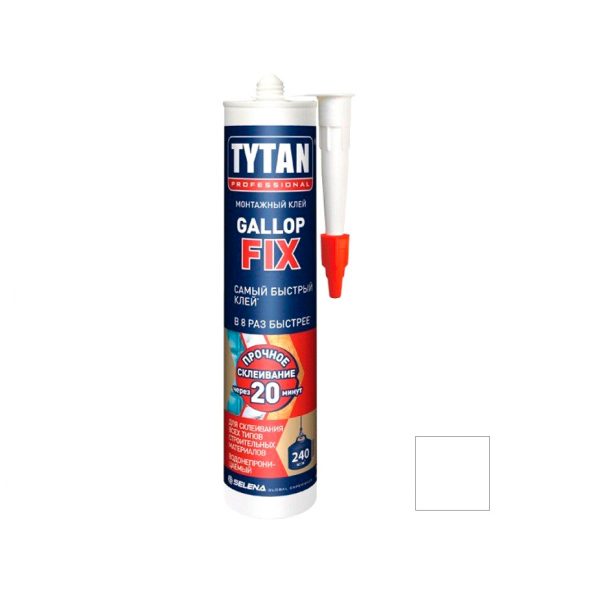 Монтажный клей TYTAN Professional Gallop Fix белый 290 мл.
