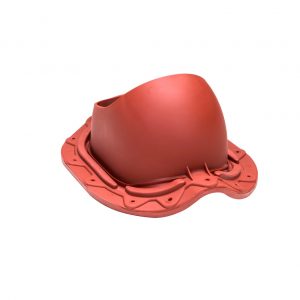 Проходной элемент для металлочерепицы с округлым профилем Muotokate красный