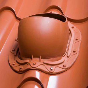 Проходной элемент для металлочерепицы с округлым профилем Muotokate синий