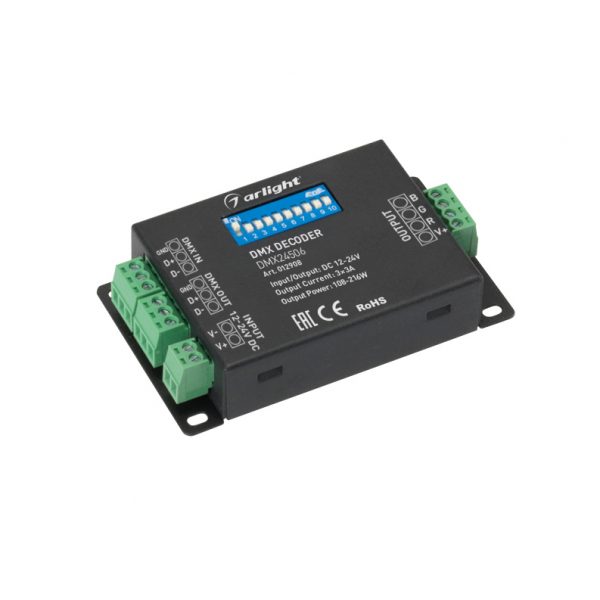 DMX-512 декодер LEDcraft LC-PX24506 12/24V 108/216W (3 A) 1 DMX-512 декодер LEDcraft LC-PX24506 12/24V 108/216W (3 A)