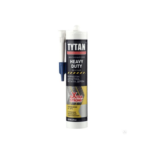 Монтажный клей TYTAN Professional Heavy Duty, 310 мл Монтажный клей TYTAN Professional Heavy Duty, 310 мл.