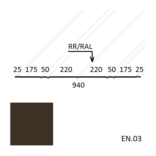 Ендова (пристенок) EN.03, L=2 м GreenCoat PURAL MATT BT SSAB 0,5 мм