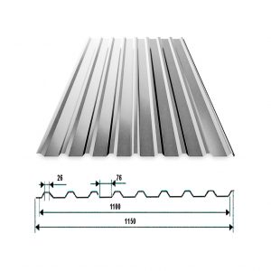 Профлист Optima C20 A, B, R Drap1110x500-8000 мм