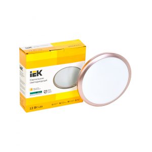 Светильник светодиодный ДПБ 3203 18Вт IP54 4000K круг розовое золото IEK