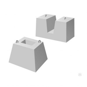Плита фундамента стаканного типа 2Ф12.9-2 (2Ф12.9-2) 1200x1200x900 мм