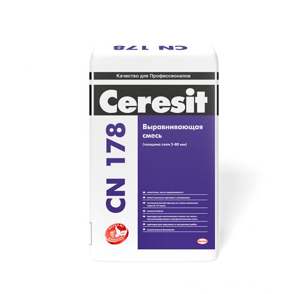 Легковыравнивающая смесь Ceresit CN 178 25 кг