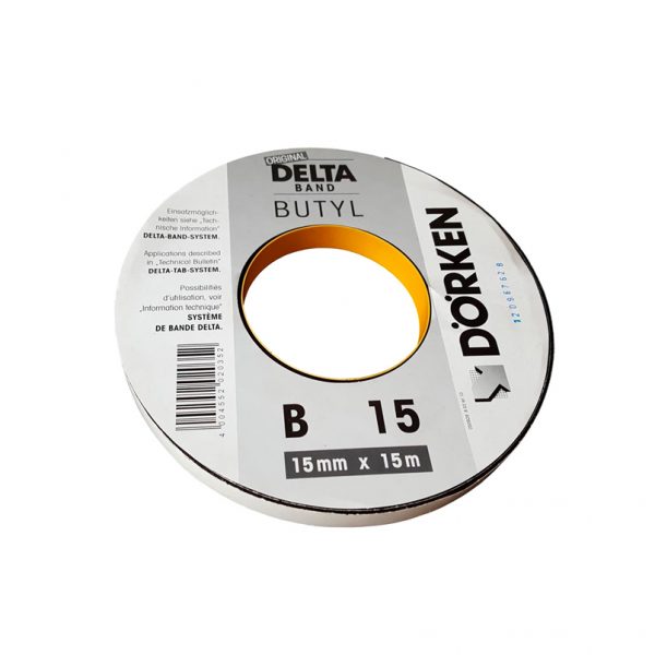 Двустороння бутилкаучуковая лента Delta Butyl Band B15 1 Двустороння бутилкаучуковая лента Delta Butyl Band B15
