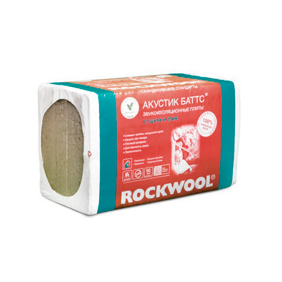 Минеральная вата Rockwool Акустик Баттс Про 1 Минеральная вата Rockwool Акустик Баттс Про