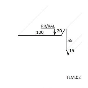 Ветровая планка TLМ.01, L=2 м GreenCoat PURAL MATT BT SSAB 0,5 мм