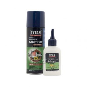Клей TYTAN Professional Двухкомпонентный Цианакрилатный для МДФ 400 мл./100 мл.
