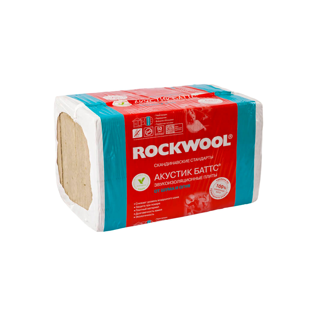 Звукоизоляция rockwool. Rockwool Акустик Баттс 50х600х1000. Роквул Акустик Баттс 1000х600х50мм (6м2=0,3м3) (10шт). Роквул Акустик Батс 50. Утеплитель Rockwool Акустик Баттс.