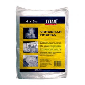 Укрывная пленка TYTAN Professional с маскирующей лентой 270см х 20м прозрачная