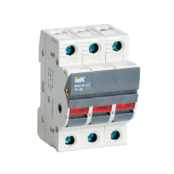 Предохранитель-разъединитель с индикацией ПР32 3P 10х38 32А IEK