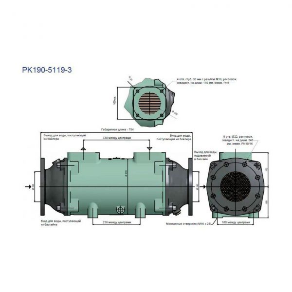 Теплообменник купроникель Bowman 1055 кВт