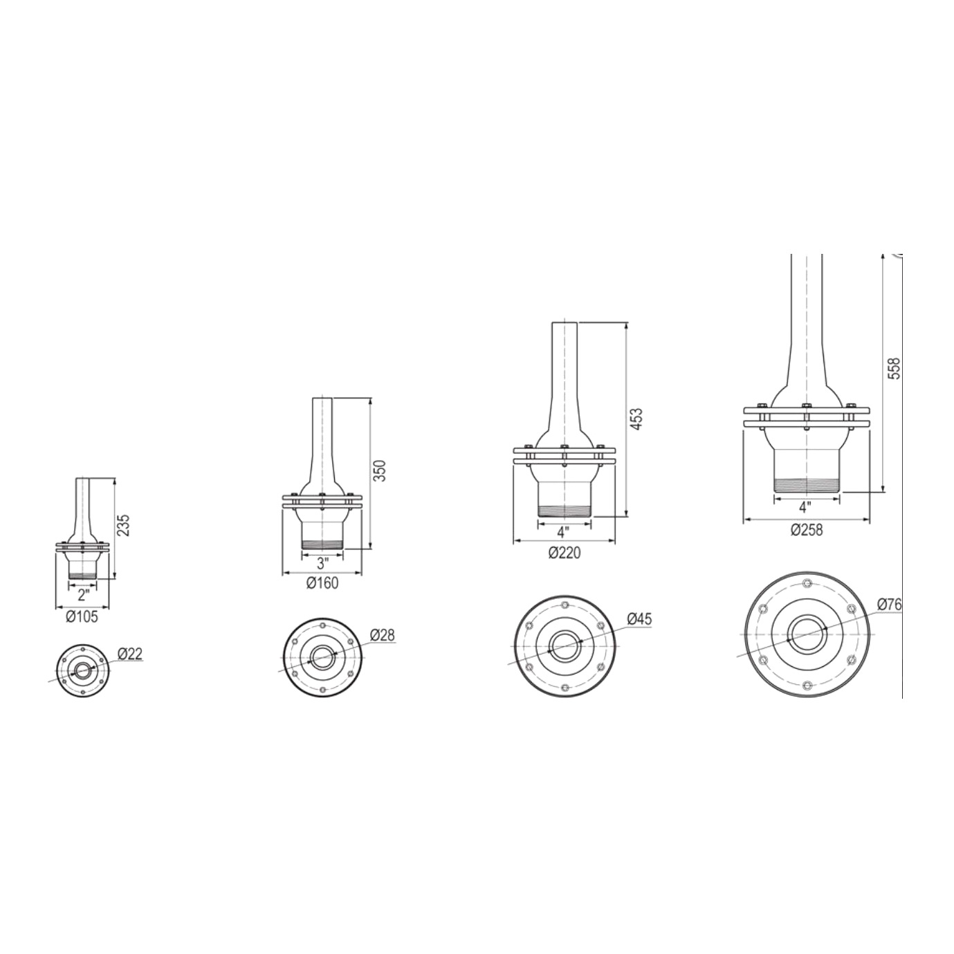 Моноструйная насадка Fontana - Really Big Smooth Bore MS 2022 (DN100, 22 мм)