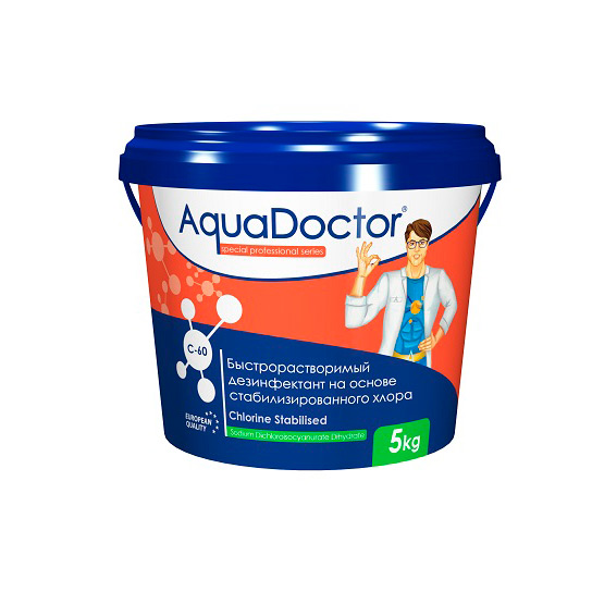 Быстрый хлор AquaDoctor C-60 гранулы (5кг)