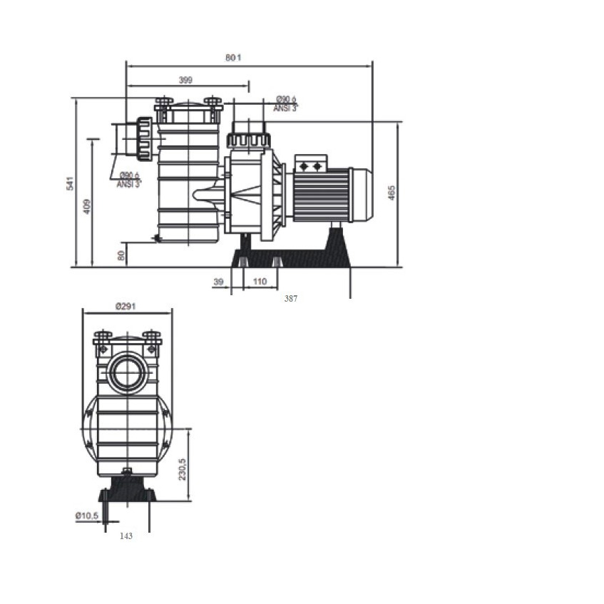 Насос с префильтром Hayward HCP38253E1