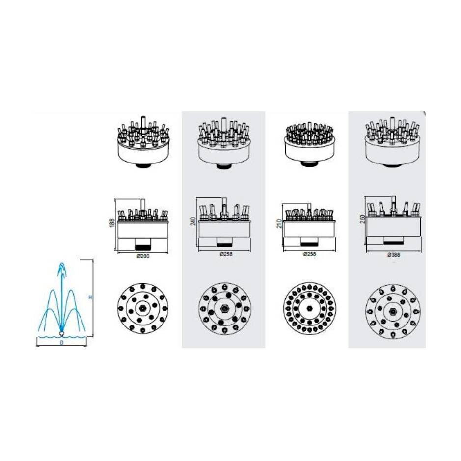 Фонтанная насадка Fontana - Fleur de lis adjustable KC 230