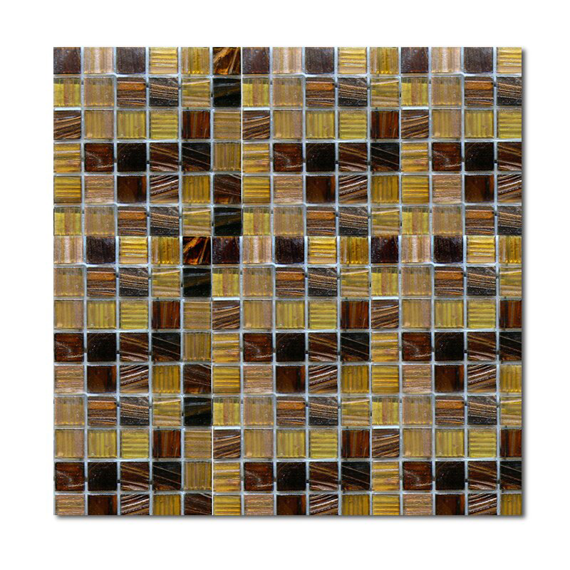 Мозаика стеклянная микс Aquatica Dark Blot R+ 20x20 Rose