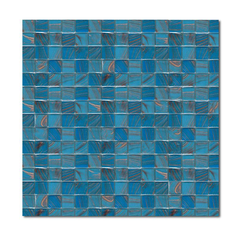 Мозаика стеклянная микс Aquatica Blue Stream R+ 20x20 Rose