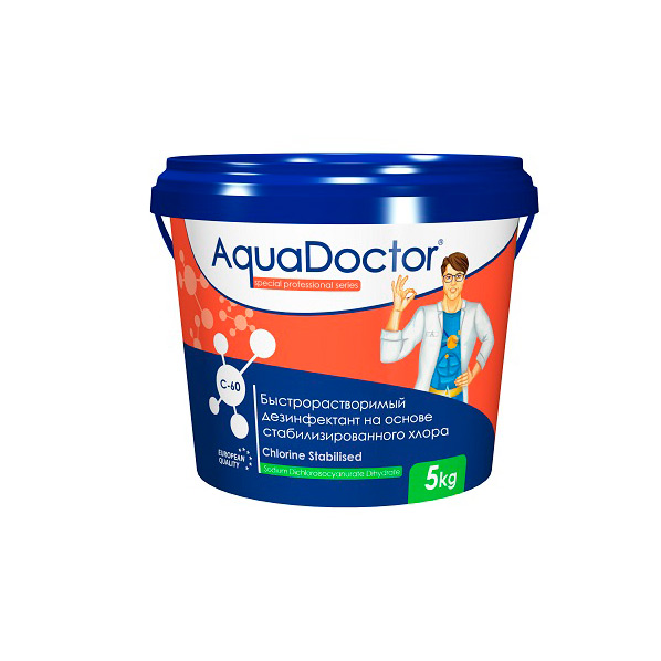 Быстрый хлор AquaDoctor C-60 гранулы (1кг)