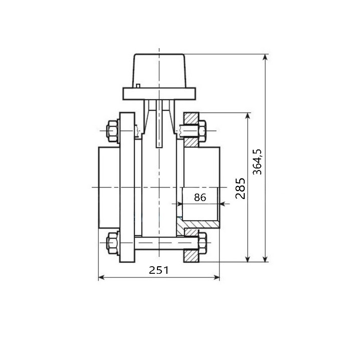 Шаговый кран с фланцами Coraplax DN160