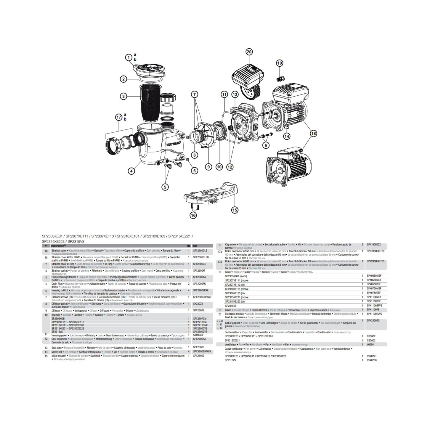 Насос с префильтром Hayward Max-Flo XL SP2315XE223
