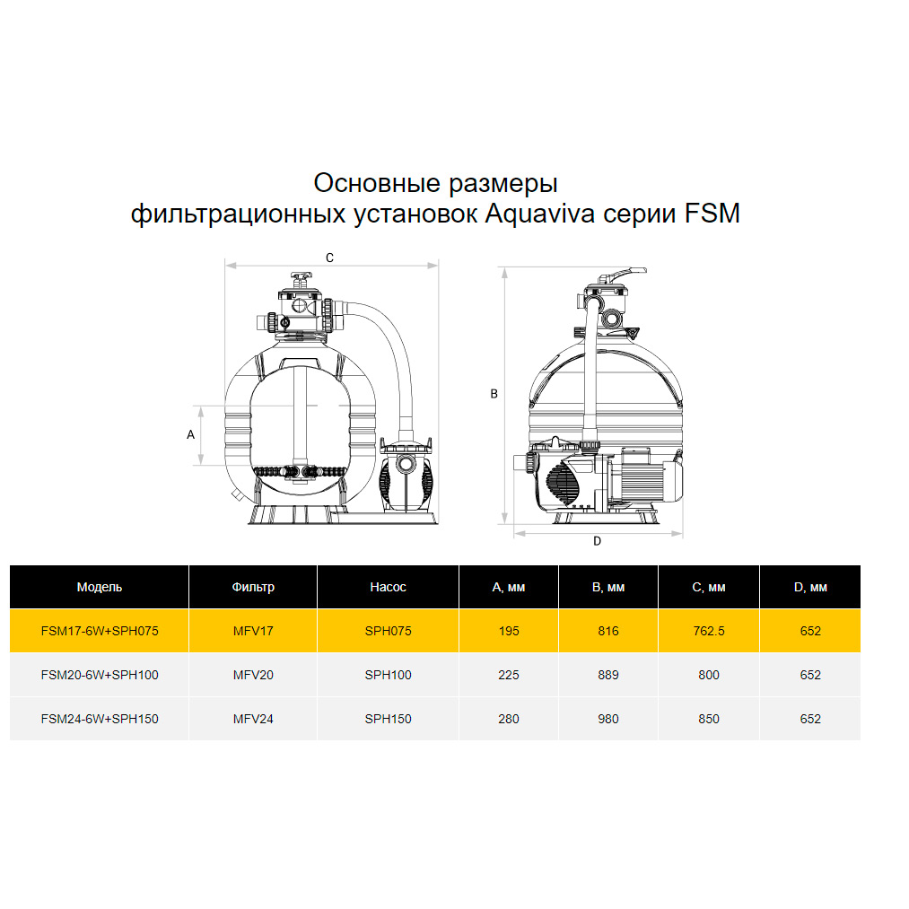 Насос с префильтром Aquaviva FSM17