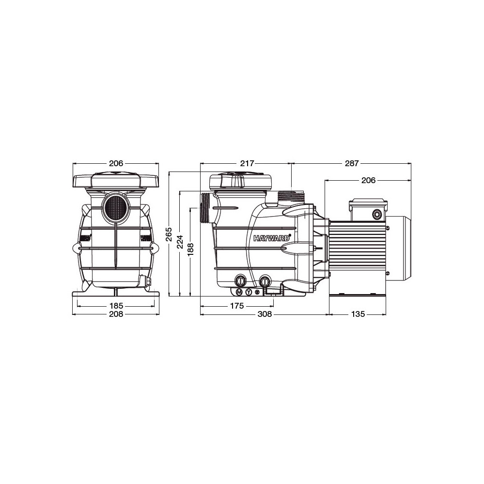 Насос с префильтром Hayward Powerline 81007