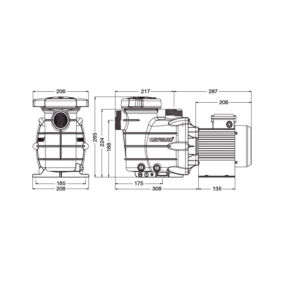 Насос для бассейна с префильтром Hayward Powerline 81002