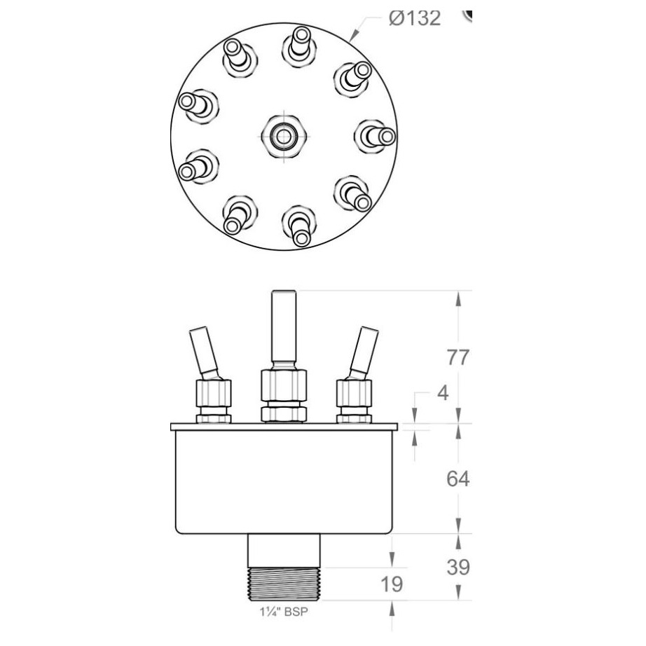 Фонтанная насадка Fontana - Bouqet Adjustable KB 209