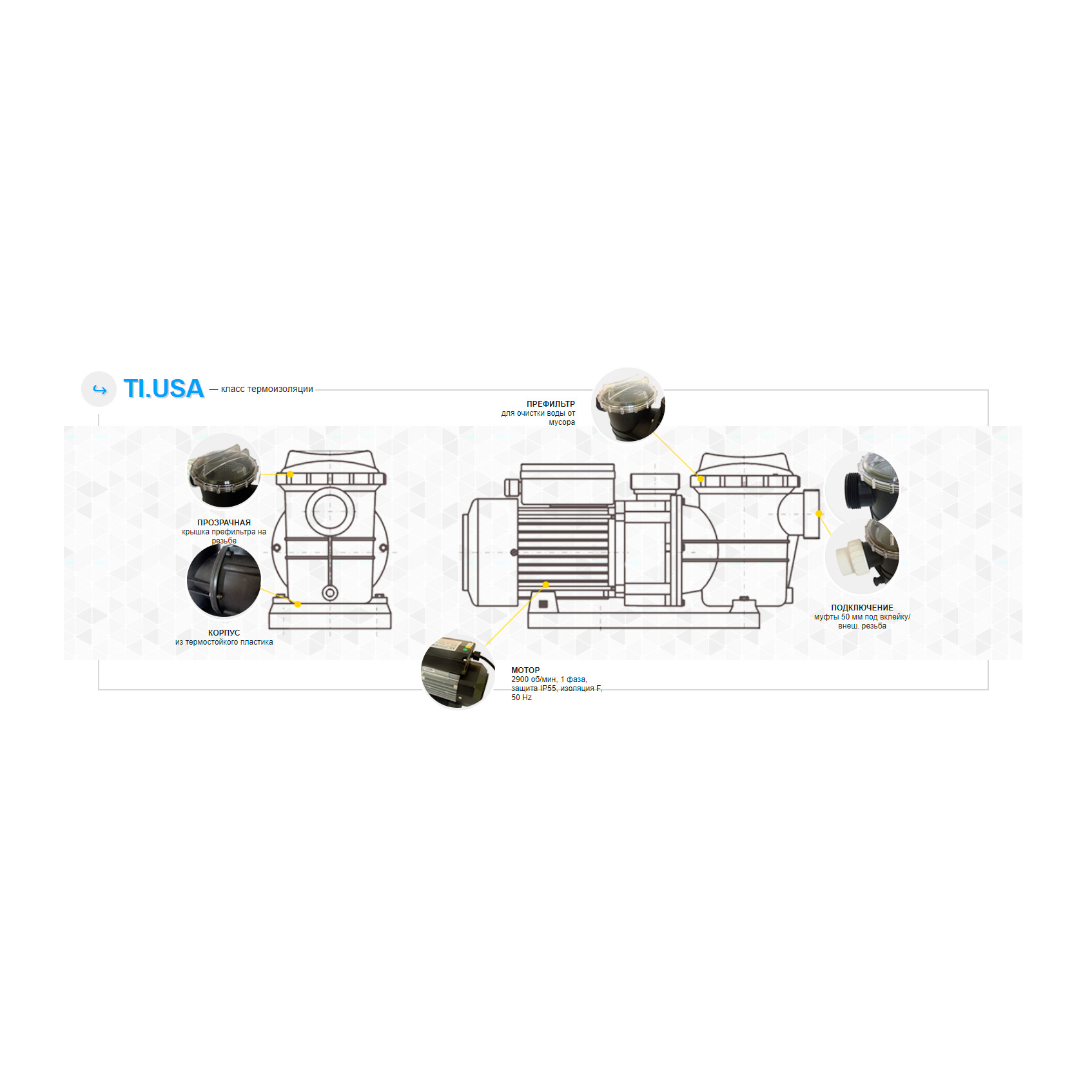 Насос с префильтром Aquaviva LX STP100M 220В