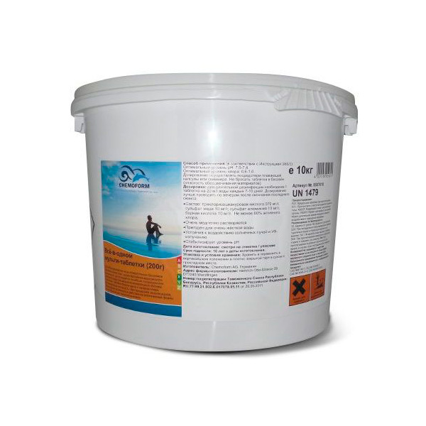 Хлор медл. Chemoform таблетки 200г (10кг)