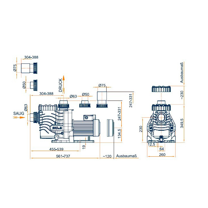 Насос с префильтром Speck Badu EasyFit 12 220В
