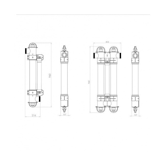 Уф. установка Elecro Steriliser UV-C + DLife indicator + d= протока